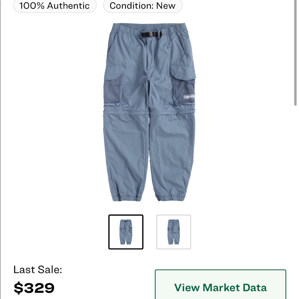 Supreme mesh pocket belted cargo pants
